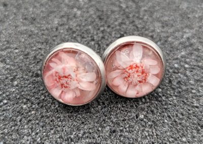 Ohrringe, zarte rosa Blüte